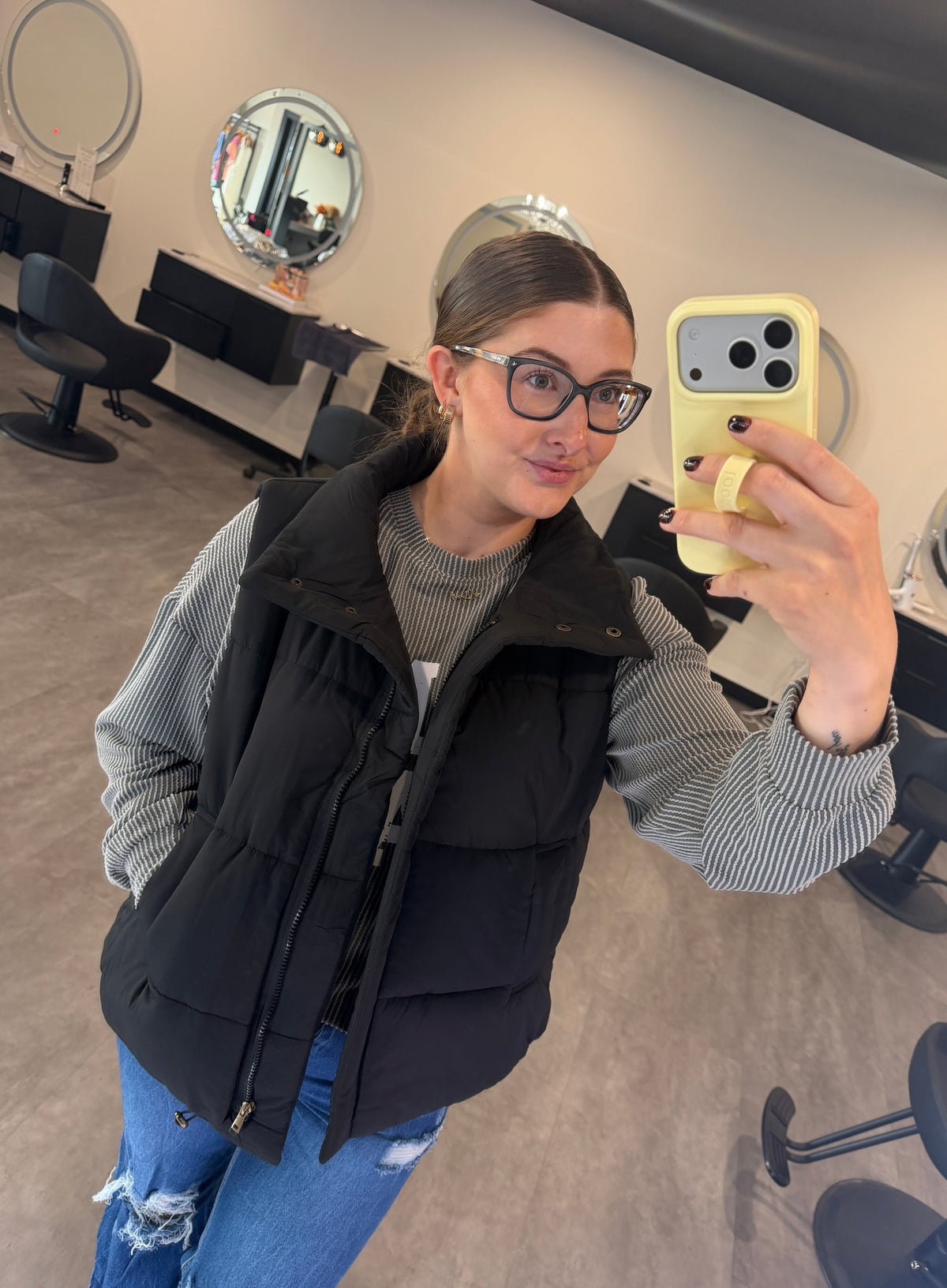 Black Puffer Vest